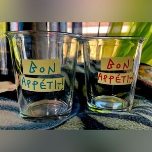 Glass Bon Appetit Cups